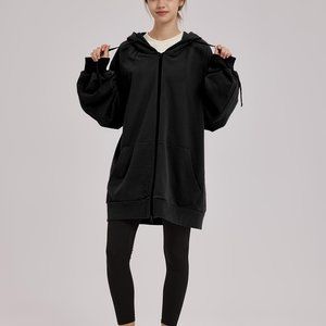 NAP Loungewear Oversized Zip Up Hoodie Black L